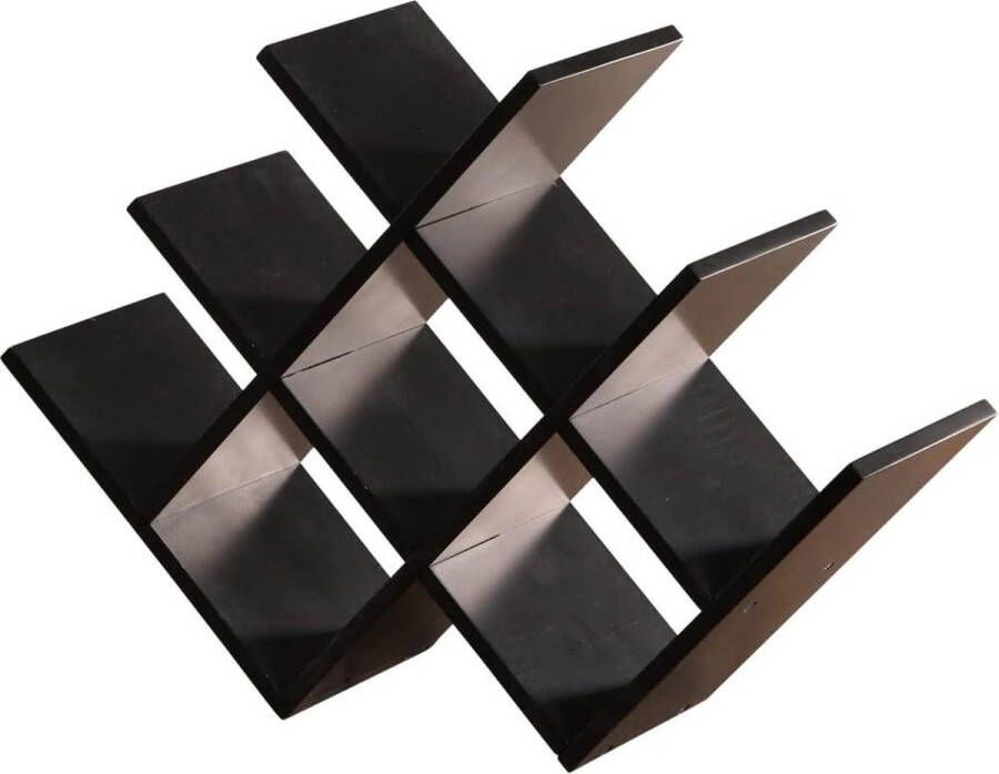 Wijnrek Zwart Vezelplaat Afmetingen 465 x 12 x 30 cm 69232