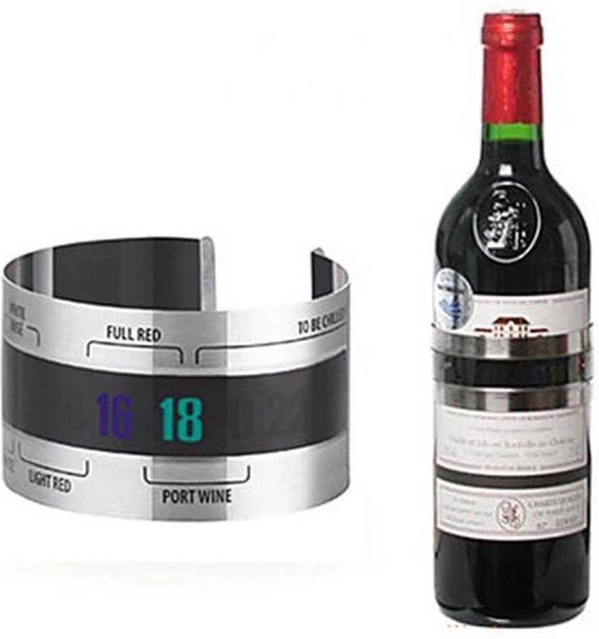 Wijnthermometer Vinologie Wijn Thermometer Zilver Duidelijk af te lezen