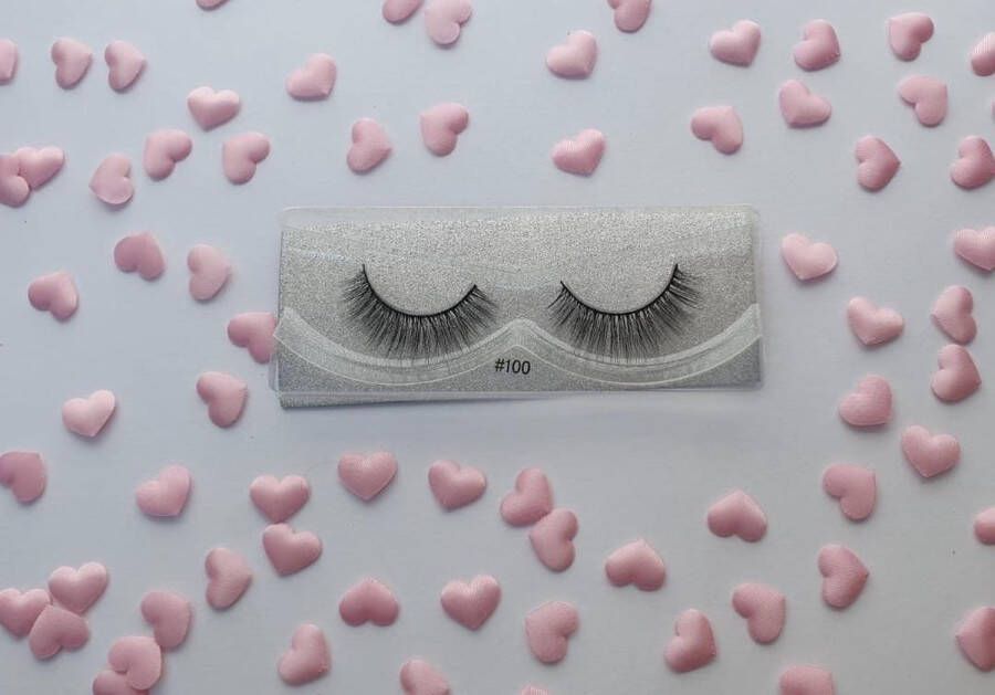 Wimpers #100 Naturel nepwimpers valse wimpers wimperstrips- wimperextensions incl. lijm
