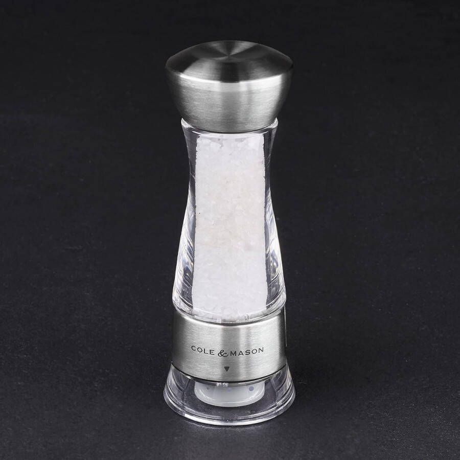 Windermere Zoutmolen Gourmet Precision+ 165mm Roestvrij Staal Acryl Molen Levenslange Garantie Beste Kwaliteit Keukenaccessoire