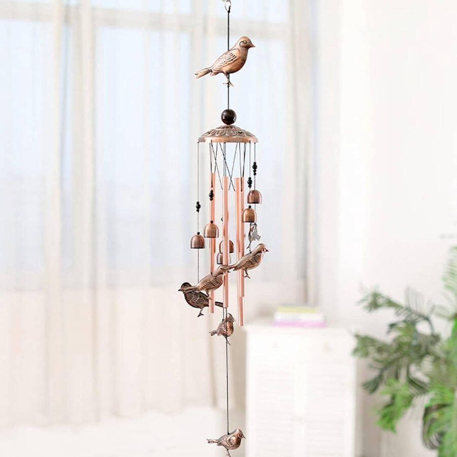 Windgong Messing Vogels Retro Windgong Aluminium Buis Wind Chime voor Outdoor Indoor Patio Tuin Housewarming Gift Decor