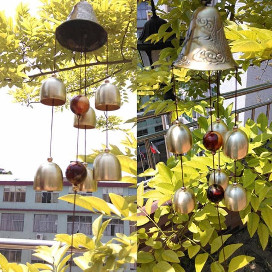 Windgong voor tuin Chinese Lucky Metal Bell Wind Chimes Outdoor Indoor Woondecoratie 40cm (Draak)