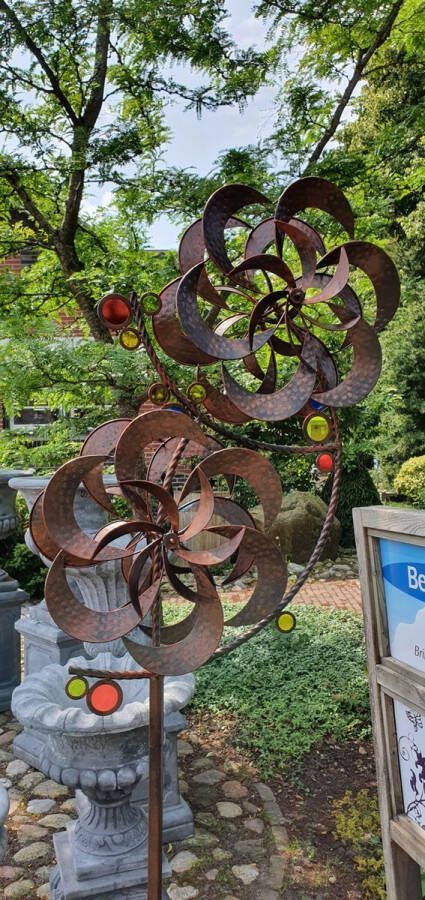 WINDMOLEN DUBBELE BLOEM WINDSPINNER TUINSTEKER