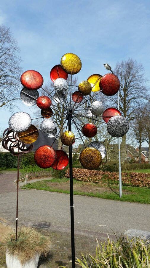 WINDMOLEN GALAXY TUINSTEKER METAAL TUINSTEKER GEPOEDERCOAT WINDSPINNER