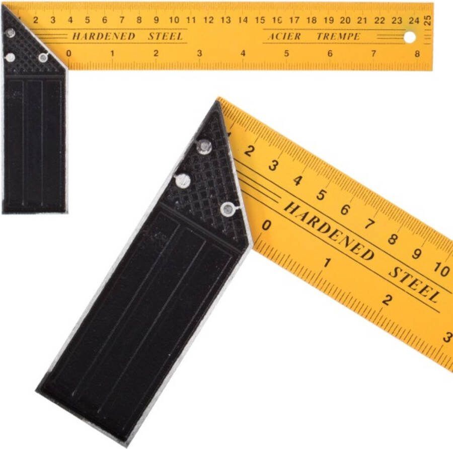 Winkelhaak Geel 25 CM
