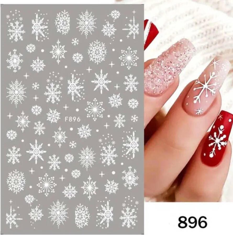 Winter nagelstickers Kerstnagels Sneeuwvlokjes Nailart Hippe nagels