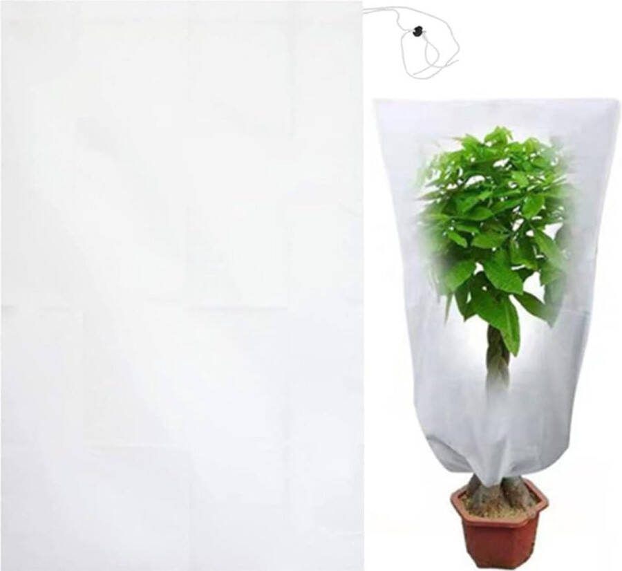 Winterbescherming voor planten 240 x 200 cm XXL plantenbescherming grote potplantenzak vorstbescherming koudebescherming plantenbeschermingszak met ritssluiting en trekkoord voor olijfboom palmen