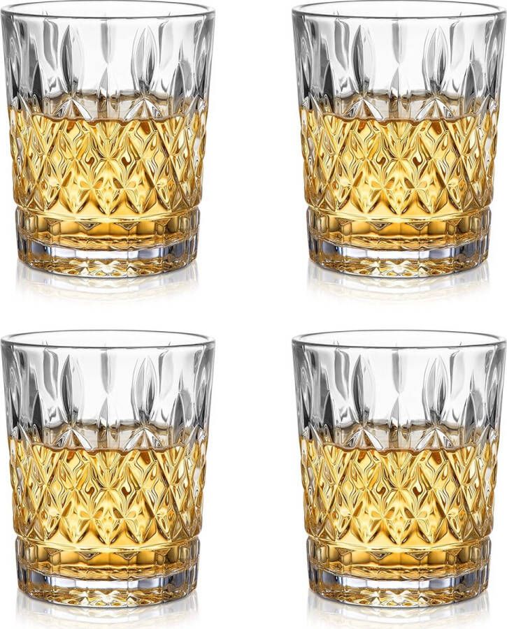 Wisky glas cadeauset voor mannen papa tumbler voor Scotch cocktail rum Whiskyglazen 4pcs