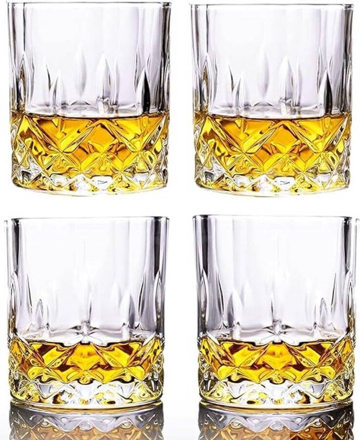 Wisky glas cadeauset voor mannen papa tumbler voor Scotch cocktail rum Whiskyglazen 4pcs