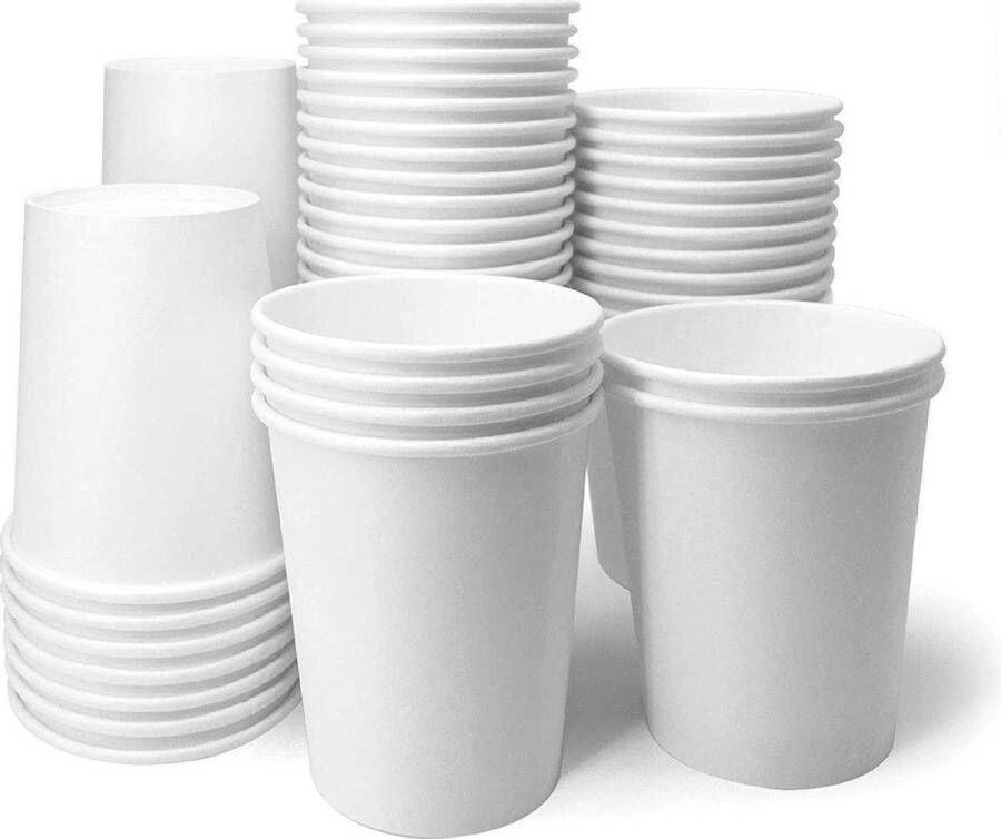 Wit kartonnen koffie bekers Wegwerp Drinkbeker Wit 200ml 500 stuks Kartonnen beker Papieren beker Drinkbeker To-Go