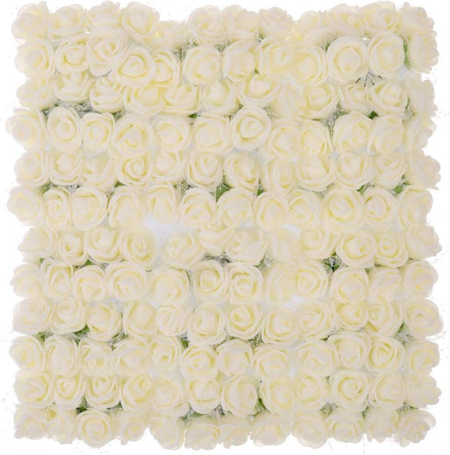Witte kunstbloemen om te knutselen 144 stuks kleine kunstbloemen mini-namaakrozen bloemen voor bruiloft bruid haarspelden hoofdbanden decoratie accessoires doe-het-zelf 2 5 cm