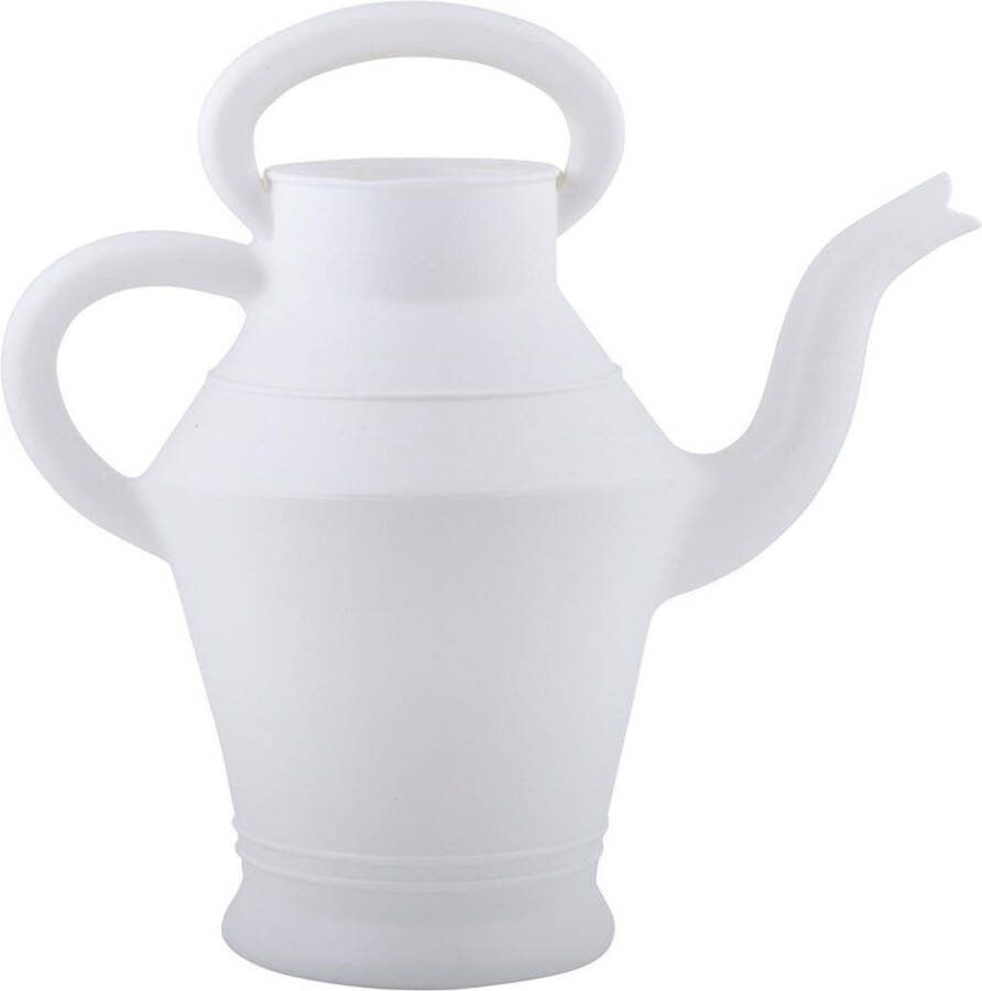 Esschert Design Witte planten gieter vintage stijl kunststof 10 liter Planten bewatering Tuinartikelen tuinieren Moestuin wittetuin kruidentuin verzorging
