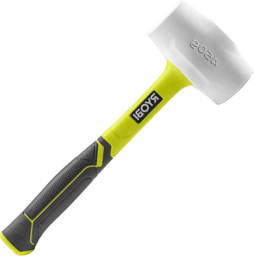 Witte rubberen hamer met glasvezelsteel 450 g RHHM450W