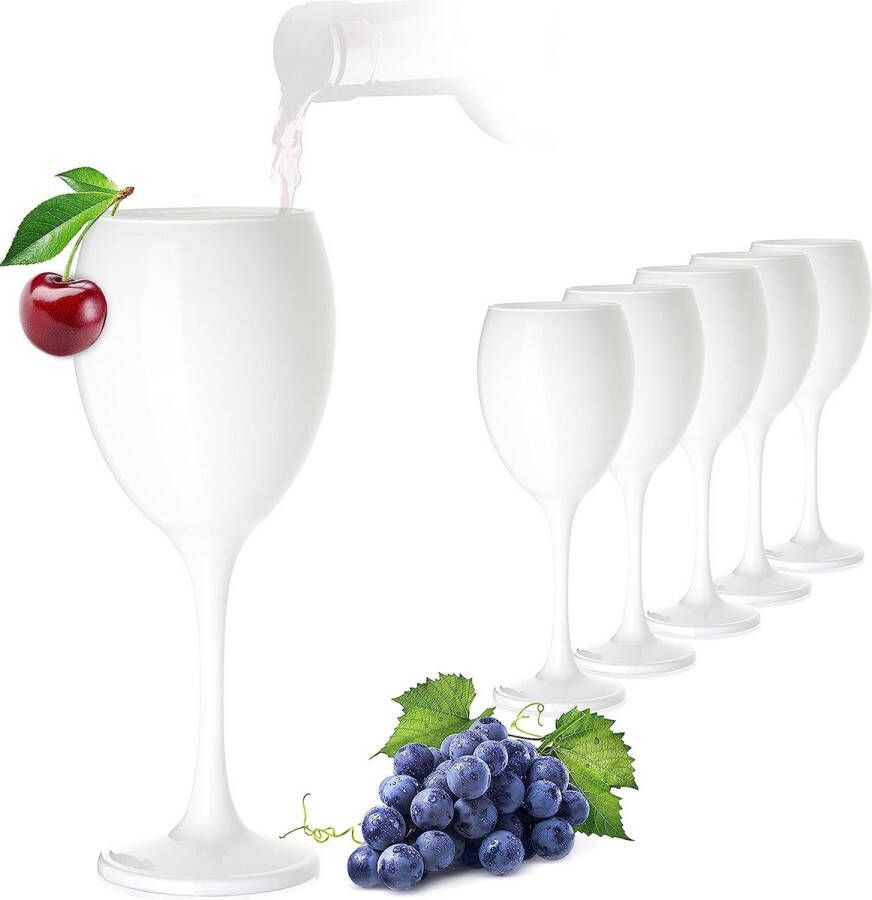 Witte wijnglazen 6-delige set 320 ml massief glas drankglas witte wijnglazen rode wijnglazen drinkglas