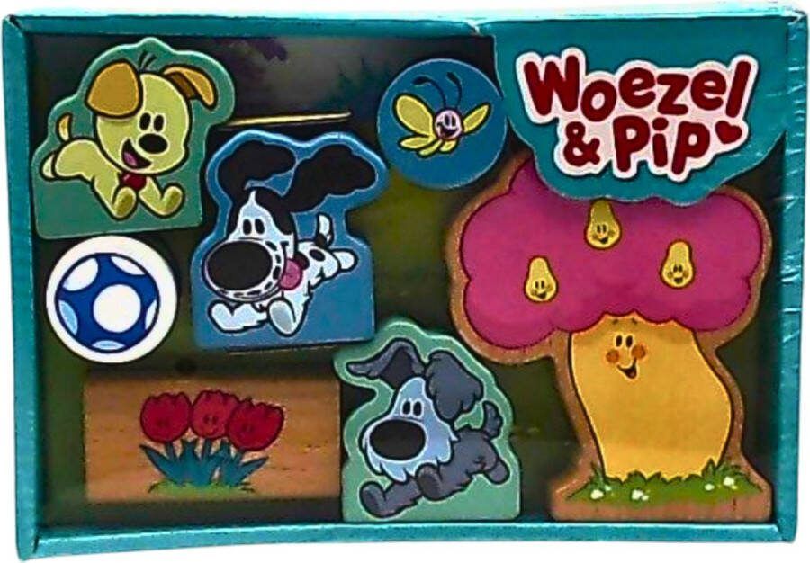 Woezel en Pip 7 Houten Speelblokken 2+