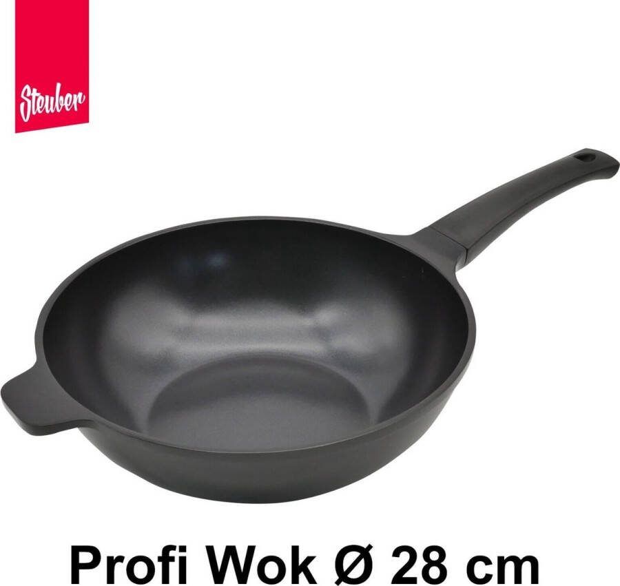 Wokpan Ø28 cm met Ceramic antiaanbaklaag 100% PFAS PTFE en 100% duurzaam Unieke Antiaanbaklaag Non-stick bodem Vaatwasbestendig Geschikt voor alle warmtebronnen inclusief inductie
