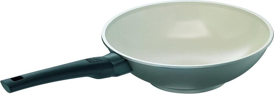 Wokpan 28 cm met keramische coating beige Visiona