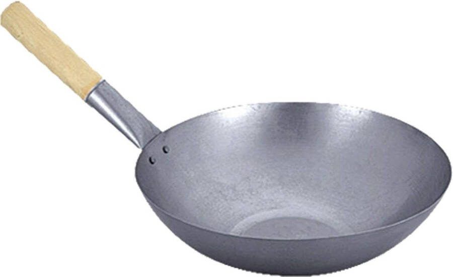Wokpan ijzer grijs 20 x 53 x 33 cm geschikt voor inductie