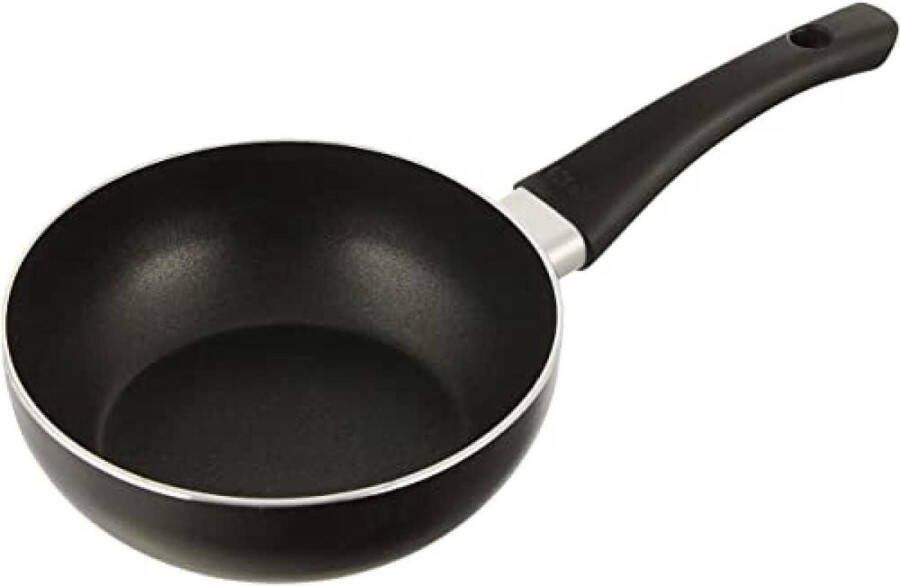 Wokpan inductie 16 cm antiaanbaklaag geschikt voor inductie aluminium Wok Indubasic Wokpan inductie