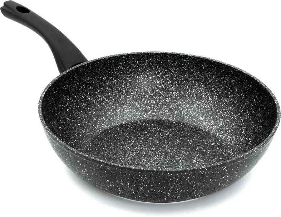 Wokpan inductie 28 cm Wok-zwart geschikt voor inductie Wokpan inductie