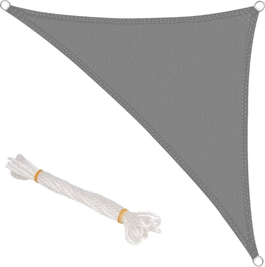 WOLTU Schaduw Zeil Zonnescherm voor Buiten Tuin Terras UV Blok Driehoek 25x25x35m Grijs Ademend HDPE GZS1188gr21 schaduwdoek