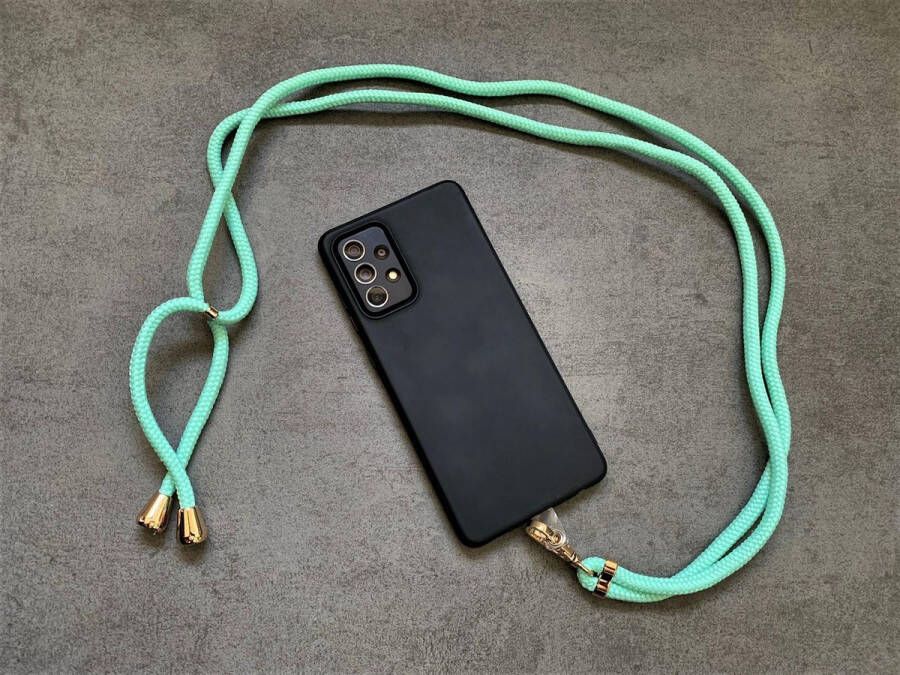 Wondersathome Universeel telefoonkoord Mint telefoon koord voor telefoon hoesje verstelbare afneembare schouderhals crossbody universeel voor elke mobiele telefoon ketting