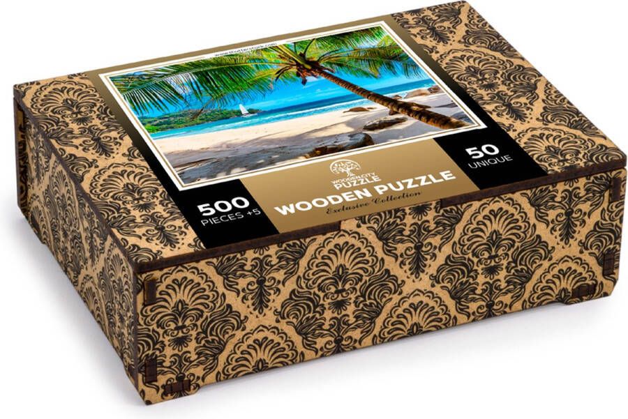 Wooden City Puzzel: PARADISE ISLAND BEACH 505 50 in hout 8+