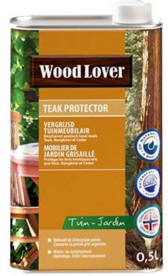 Wood Lover Woodlover Teak Protector Houtbescherming Totale bescherming Tuinmeubelen 0 50 l kleurloos