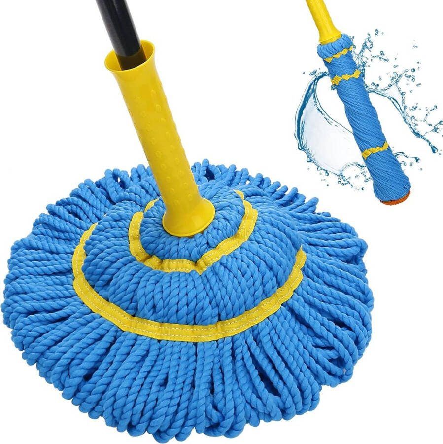 Wringende Twist Mops voor Vloerreiniging Microfiber Vloer Mop met 57 Lange Handvat Gemakkelijk Wringende Mop voor Hardhout Commercieel Huishouden Schoon