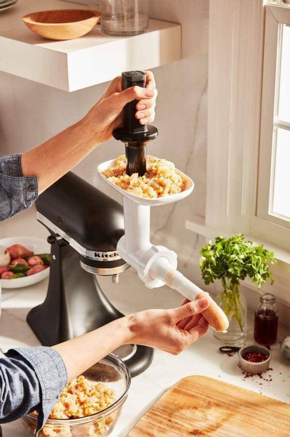 Wurstvulhoorn KitchenAid wit keukenmachine accessoire