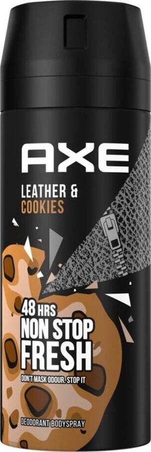 X6 Axe Deodorant Bodyspray Collision Leer en Koekjes 150 ml
