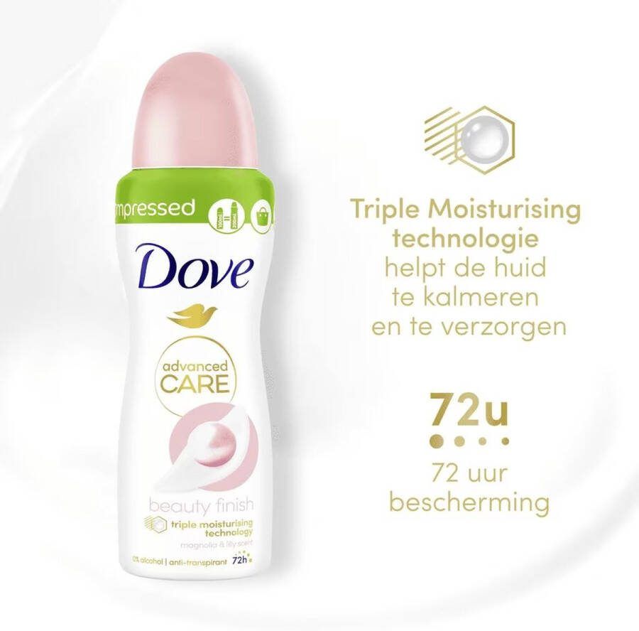 X6 Dove Beauty Finish Compressed Deodorant Spray 100 ML