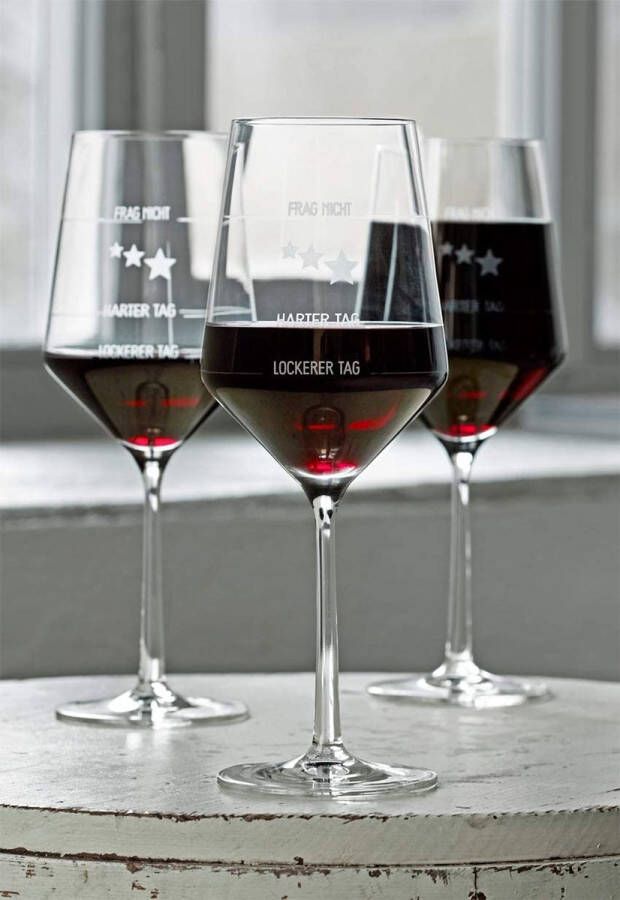 XL Hoe was je dag wijnglas (1x 550ml glas) van Schott Zwiesel Gemaakt in Duitsland Goede dag slechte dag vraag het niet bedrukt wijnglas rode wijn witte wijn Sterreneter