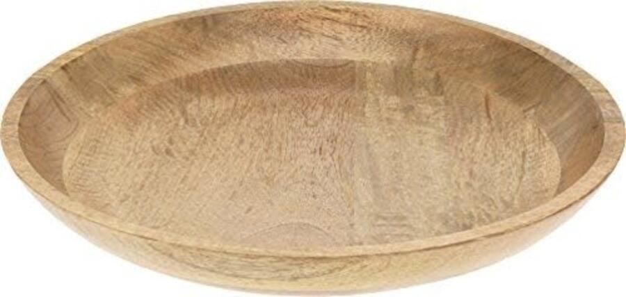XL Mango hout decoratieve schaal Ø 40 cm tafeldecoratie schaal fruitschaal houten schaal