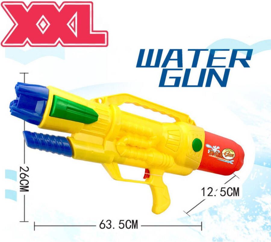 Merkloos Sans marque Decopatent XL Super Soaker Waterpistool 1.8 L Waterpistool Jongens & Meisjes Groot Watergeweer 63.5 x 10 x 26 Cm Geel