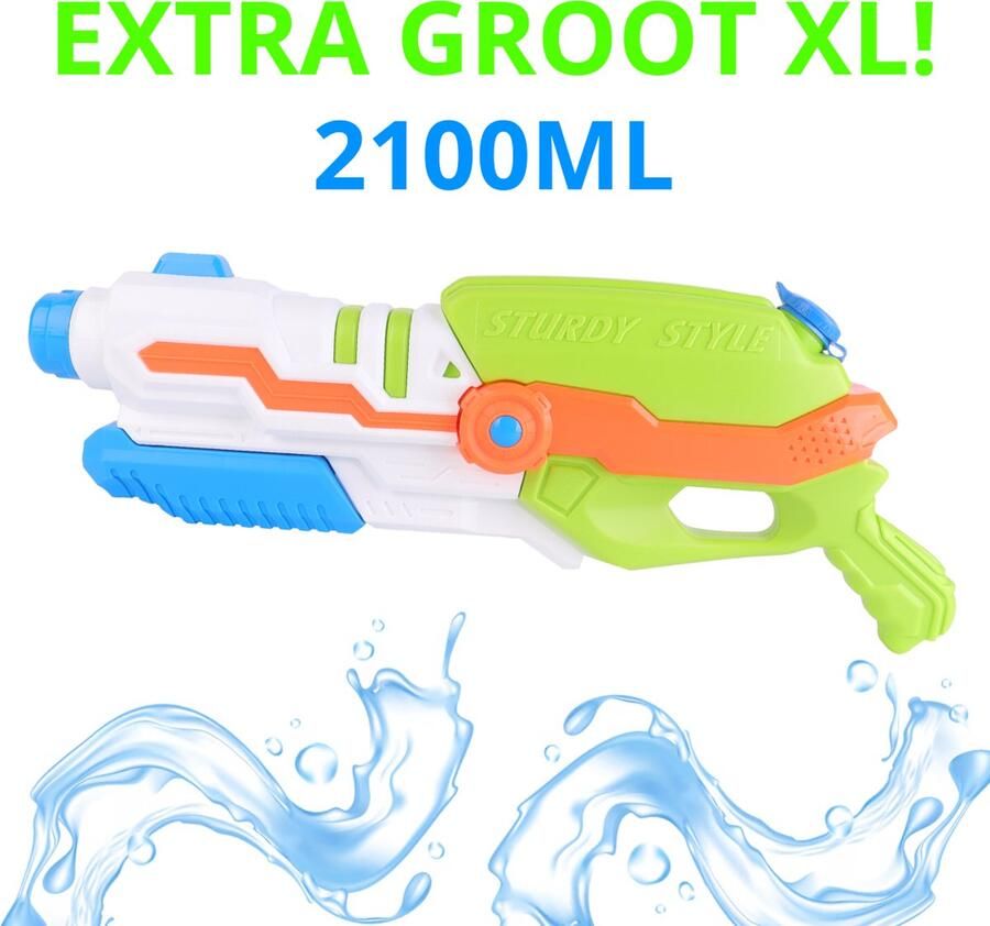 XL Waterpistool Water Pistool Waterpistool 2100ML Extra Grote Waterpistool Groen