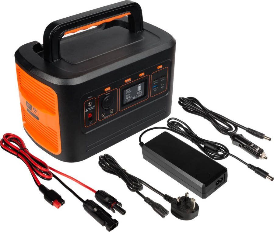 Xtorm 500W Portable Powerbank – Powerstation Stroomgenerator 192000 mAh incl. kabels (UK aansluiting + EU Plug)