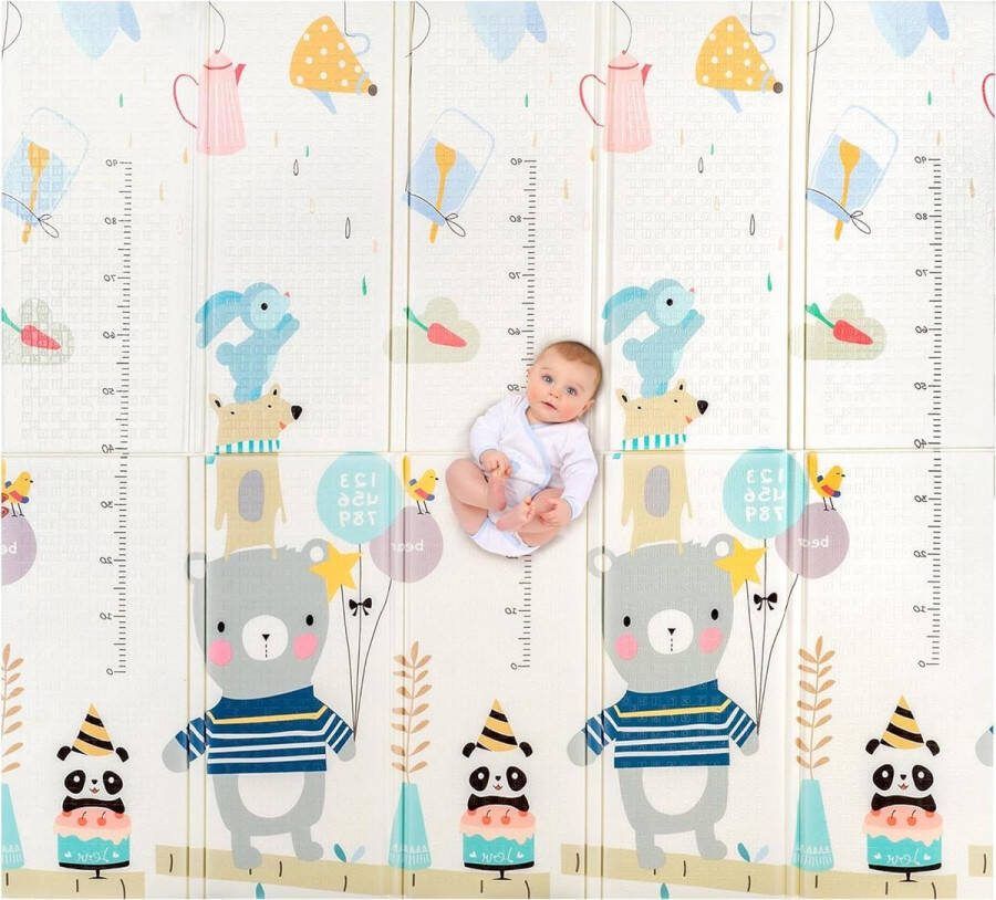 XXL Baby Play Mat Dubbelzijdige vloermat met dubbel patroon Speelmatten voor Baby Side en Gym Floor Side