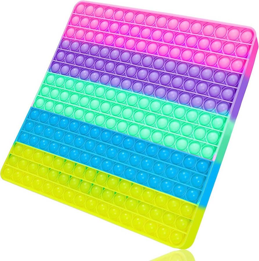 XXL Rainbow Pop It Fidget Toy 30 cm Groot Stressverlichter voor Alle Leeftijden