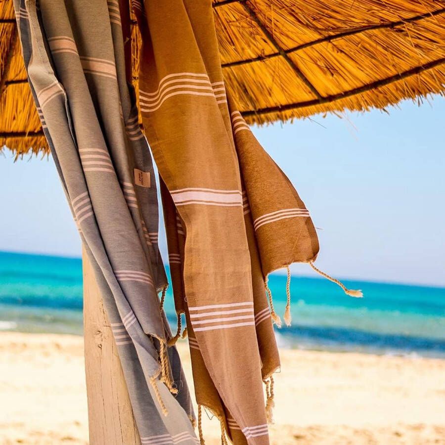 XXL strandhanddoek groot 100 x 200 cm van katoen saunahanddoek badhanddoek hamamdoek yogadeken pestemal voor dames en heren geschenkdoos extra groot en licht 100 x 200 cm (pastelgrijs-beige 2)