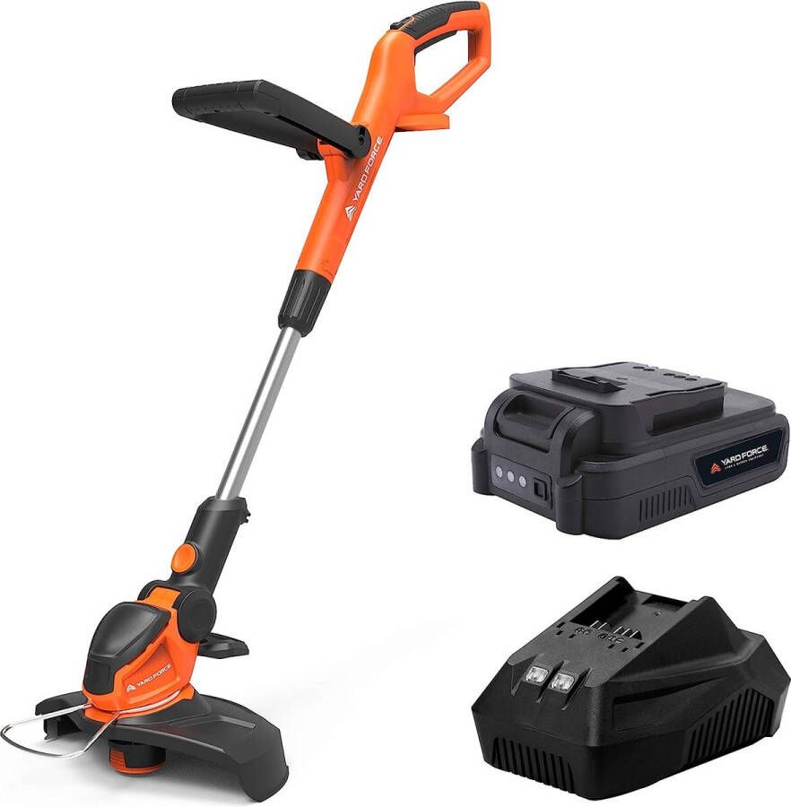 Yard Force Accu LT C25 Grastrimmer met 2 0 Ah accu en oplader Oranje Zwart Yardforce