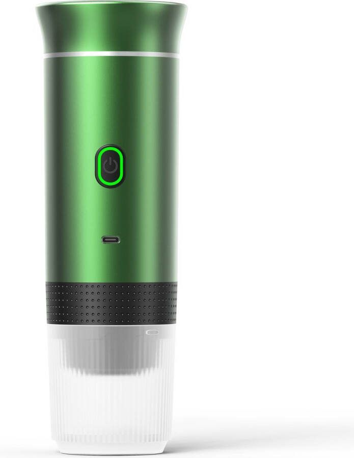 YHS Draagbare Koffiezetapparaat Draadloos 12 Volt Espresso Koffiezetapparaat Fit Nespresso Dolce Pod Capsule Koffie Oplos Koffie Koffiezetapparaten Elektrische Oplaadbaar Groen