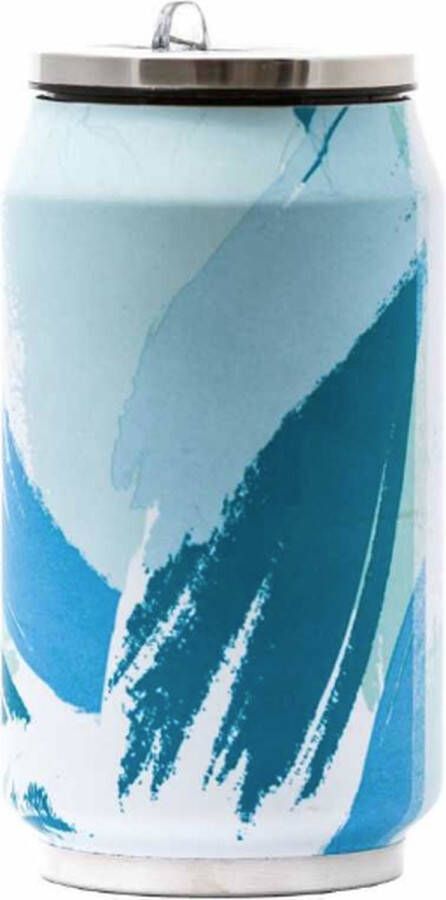 YK Design Thermoskan Art 280ml 13cm isoleerdoos dubbelwandig roestvrij staal siliconen afdichting BPA-vrij 1503 7943