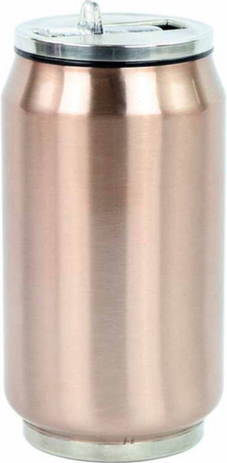YK Design Thermoskan Koper 280ml 13cm isoleerdoos dubbelwandig roestvrij staal siliconen afdichting BPA-vrij 1515 7961