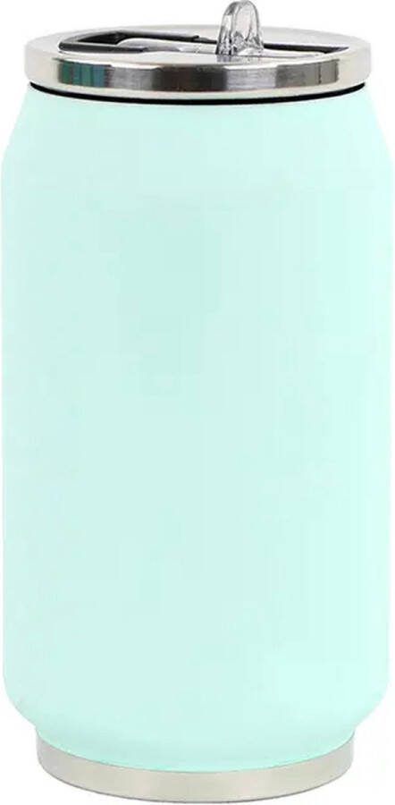 YK Design Thermoskan Mint 280ml 13cm isoleerdoos dubbelwandig roestvrij staal siliconen afdichting BPA-vrij 1709-8171