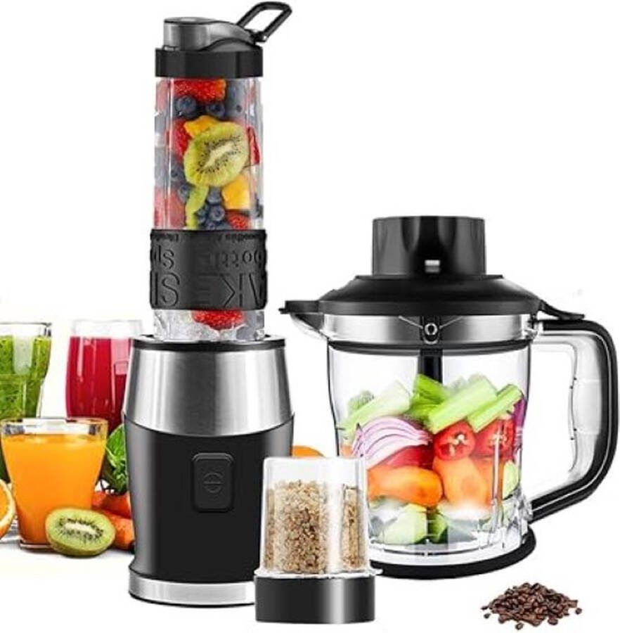 YOLO SHOP -smoothie maker-700 watt staande mixer smoothiemixer- multifunctionele smoothiemaker-vleeshakmolen-ijscrusher-koffiemolen met 570 ml sportfles