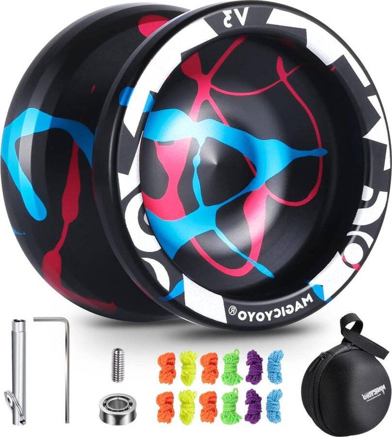 Yoyo V3 aluminium jojo beginners professionele jojo niet-reagerende kogellager voor gevorderde spelers lagergereedschap tas 5 vervangende snaren