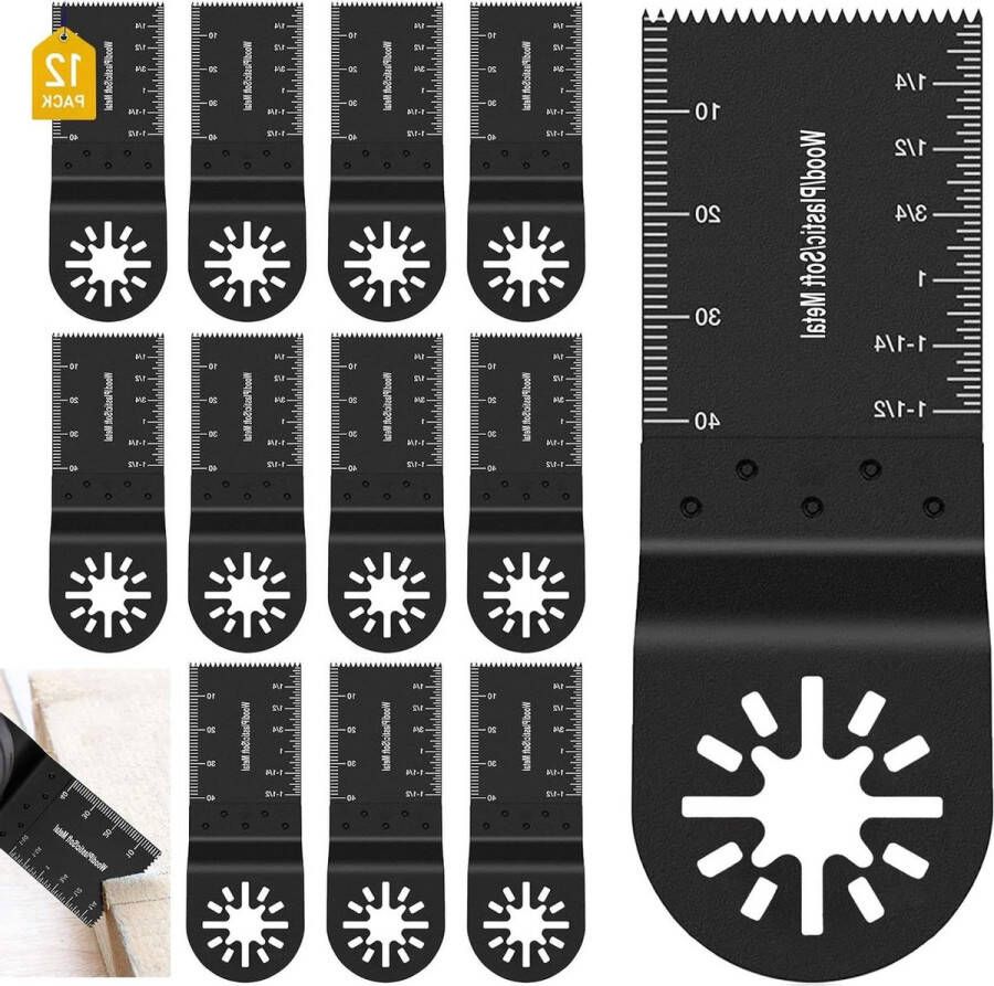 Zaagbladen set 12-delig Multitool accessoires voor oscillerende zaagbladen oscillerende zaagbladen