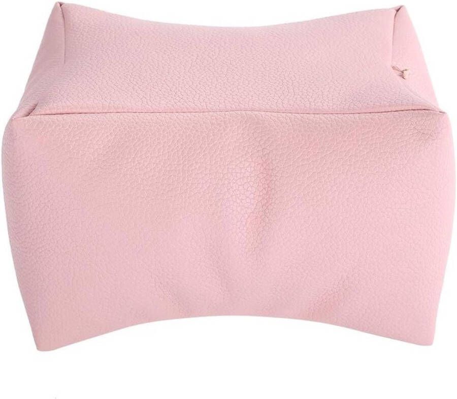 Zacht PU-leer Handsteun Kussen voor Nail Art Design Manicure Nagelsalon Arm Polssteun Mat Sponshouder (3 kleuren naar keuze Roze)