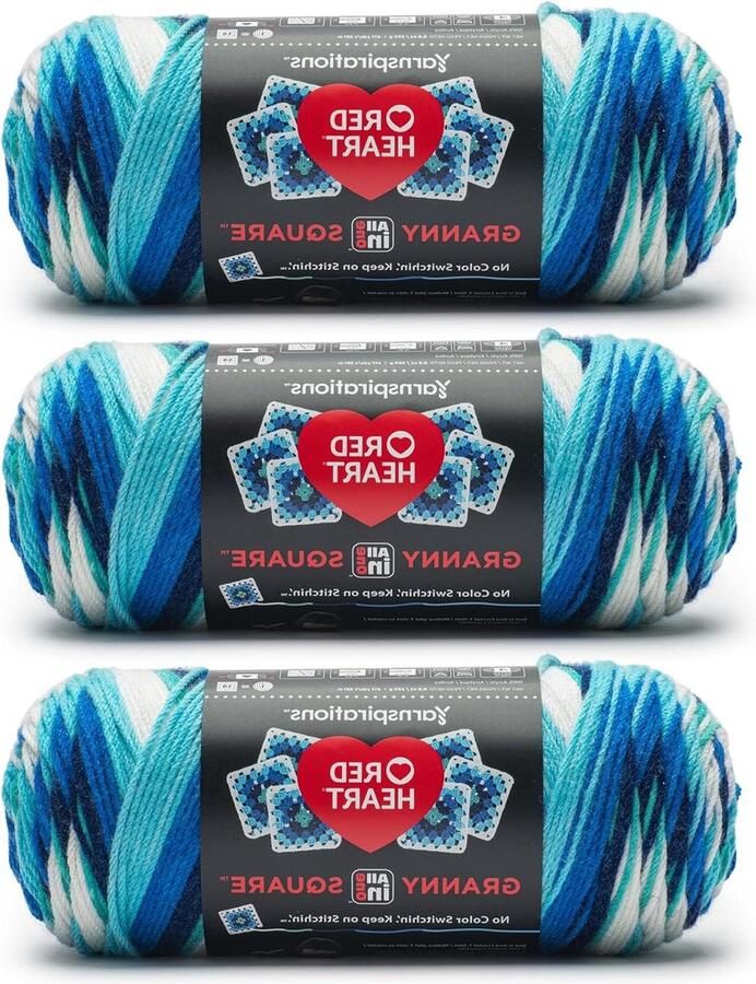 Zacht Wit Granny Square Garen Frigid 3 Pack 100% Acryl #4 Worsted 381m Breien Haken Amigurumi